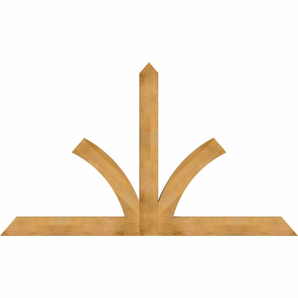 Ekena Millwork Richland Rough Sawn Timber Gable Bracket, Western Red Cedar, 96"W x 56"H x 4"D x 6"F, 14/12 Pitch GBW096X56X0406RIC00RWR - main
